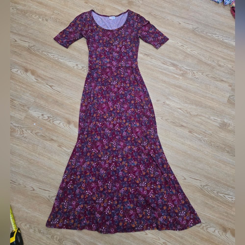 LuLaRoe Purple Floral Maxi Dress